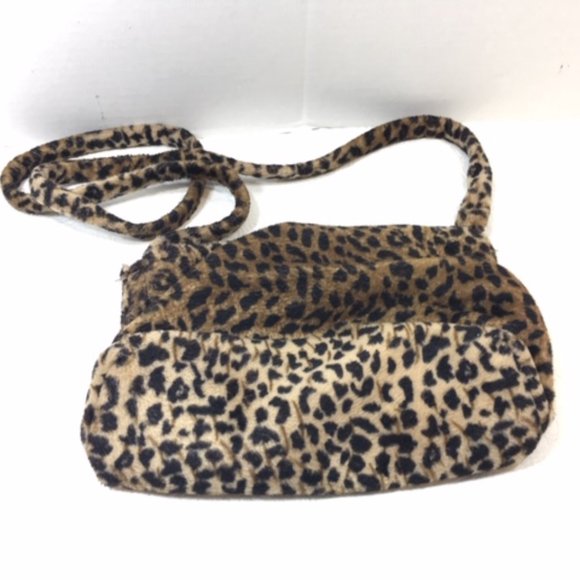 Vintage Chetah Print Soft Fabric Crossbody Bag Handmade - Picture 7 of 9